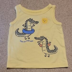 Garanimals Yellow Cartoon Alligator Tank Top